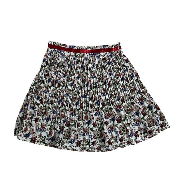 POL Skirt Mini Pleated Satin Trim Coquette Dainty Lolita Size Extra Small - Picture 4 of 6